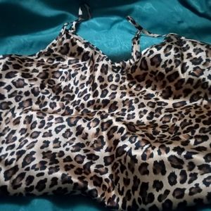 Leopard Print Slip/ Nightgown/ Slip Dress
